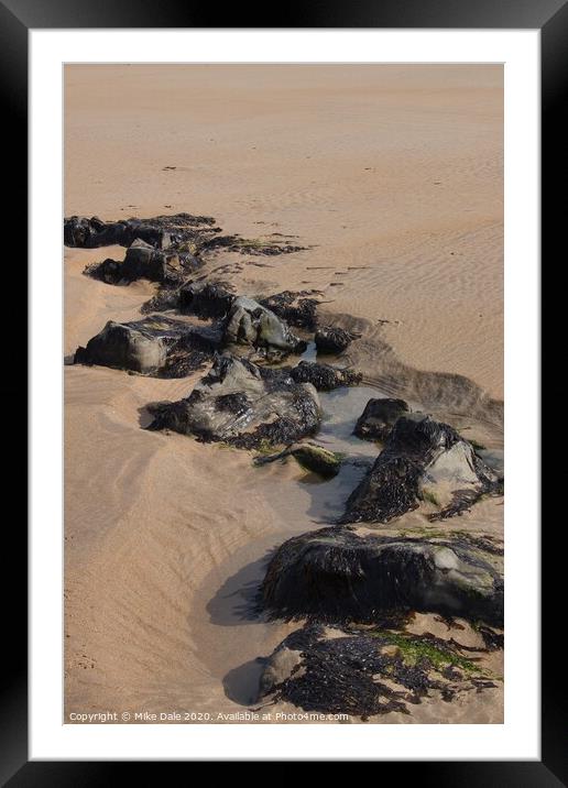 Rocks on the Beach 3 Framed Mounted Print by Mike Dale