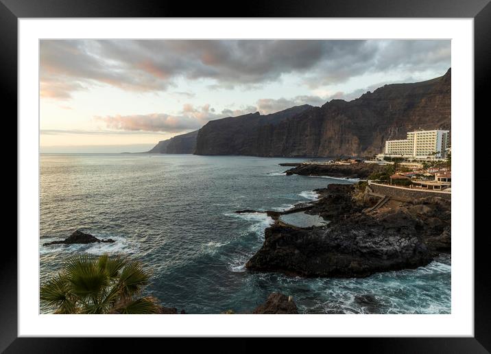 Los Gigantes evening Framed Mounted Print by Phil Crean