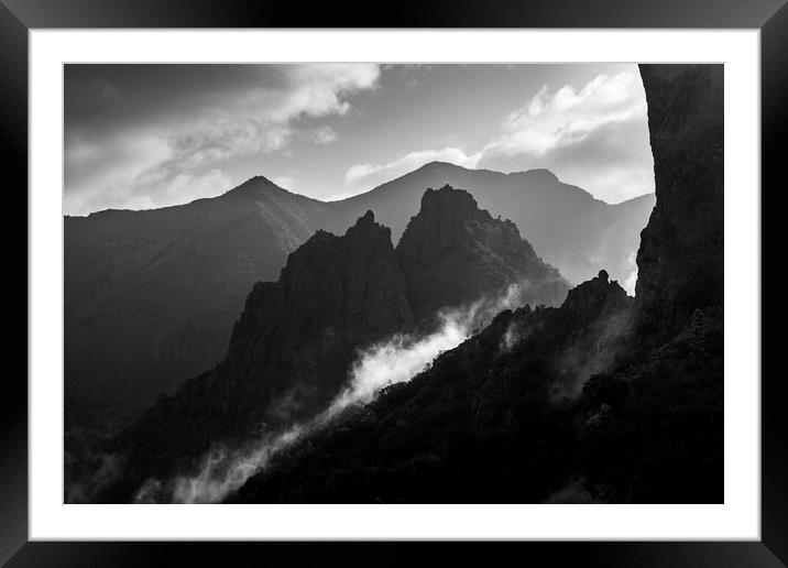 Dramatic mountain ridge Framed Mounted Print by Phil Crean