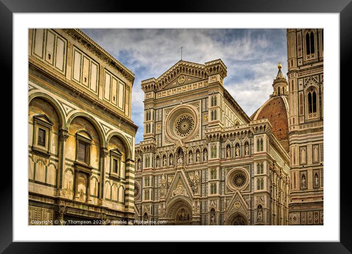 Florence Cathedral Framed Mounted Print by Viv Thompson