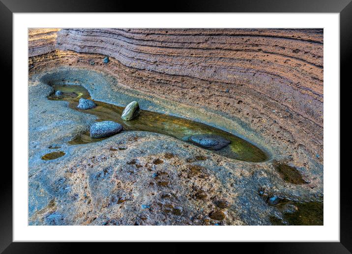 Colourful rockpool, Tenerife Framed Mounted Print by Phil Crean
