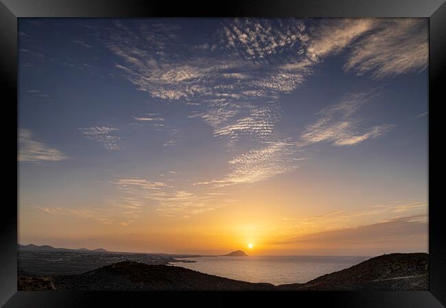 Sunrise El Medano, Tenerife Framed Print by Phil Crean