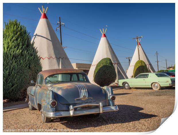 Wigwam hotel on Route 66 in Holbrook Arizona Print by Frank Bach