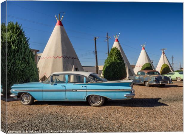 Wigwam hotel on Route 66 in Holbrook Arizona Canvas Print by Frank Bach