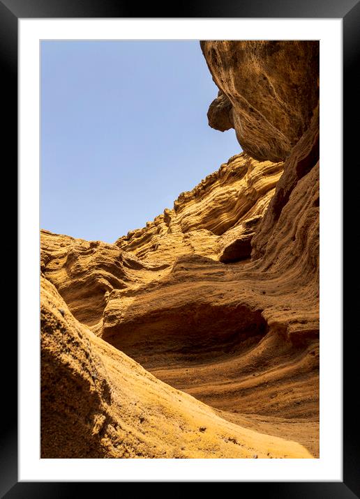 Yellow mountain, Tenerife 4 Framed Mounted Print by Phil Crean