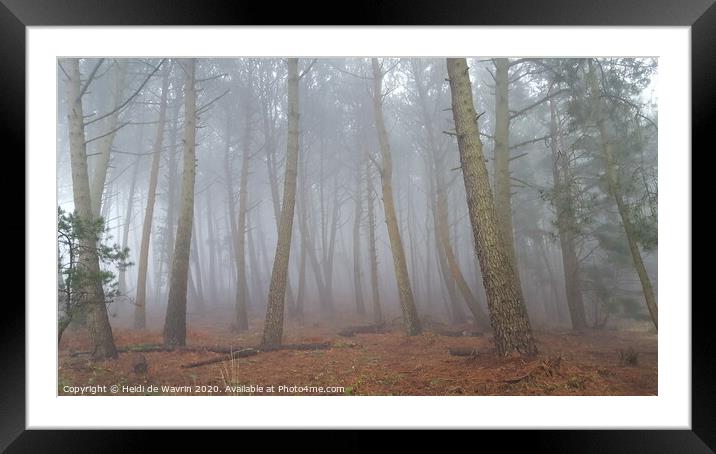 Misty forest Framed Mounted Print by Heidi de Wavrin