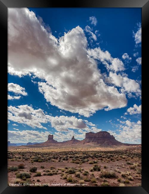 Monument Valley Navajo National Monument in Utah Arizona, Framed Print by Frank Bach