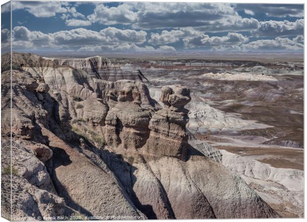 Blue Mesa in Painted Desert near Holbrook, Arizona Canvas Print by Frank Bach