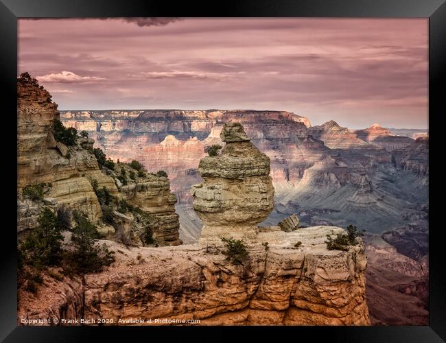 Grand Canyon the Duck at sunset, Arizona Framed Print by Frank Bach
