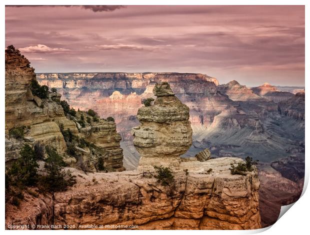 Grand Canyon the Duck at sunset, Arizona Print by Frank Bach