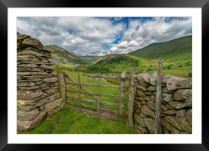the Kentmere valley Cumbria. Framed Mounted Print by Eddie John