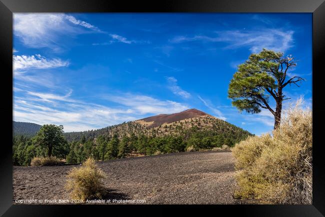 Sunset Crater National Monument near Flagstaff, Arizona  Framed Print by Frank Bach