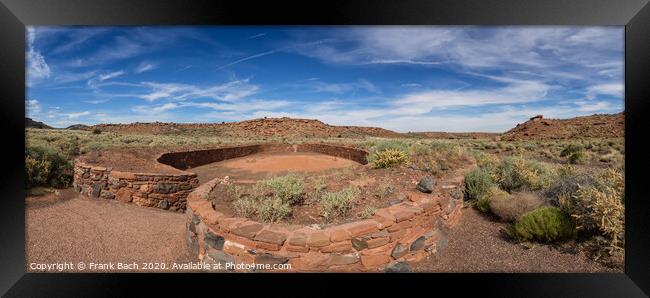 Wupatki pueblo ruins near Flagstaff Arizona Framed Print by Frank Bach