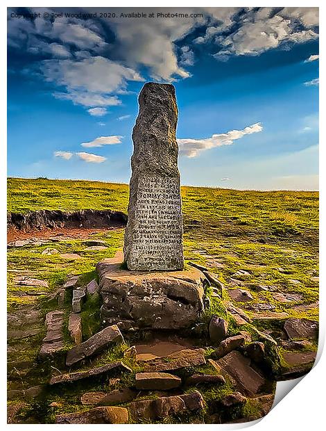 Little Tommy Jones Obelisk Brecon Beacons Print by Joel Woodward