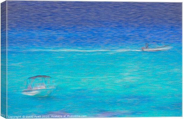 Barbados Aqua Art Canvas Print by David Pyatt