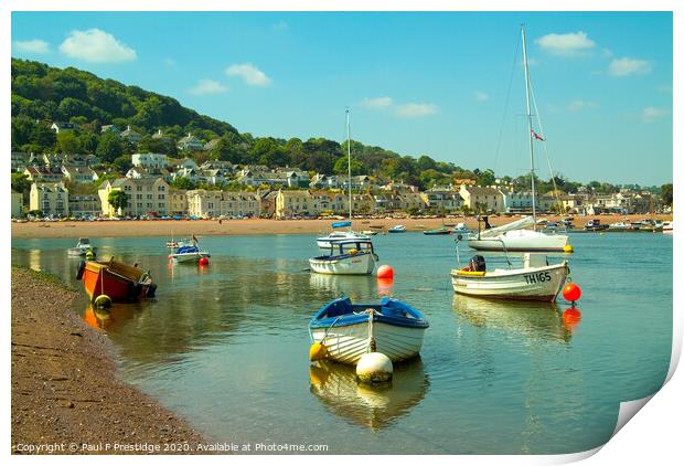 Shaldon from Teignmouth, Devon Print by Paul F Prestidge