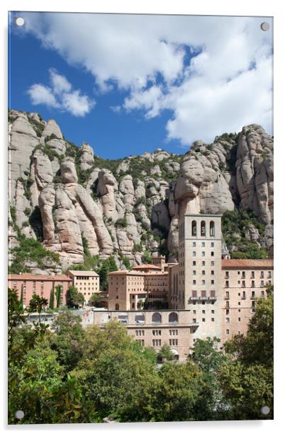 Montserrat Monastery in Spain Acrylic by Artur Bogacki