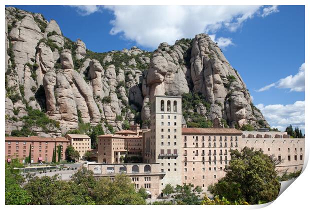 Montserrat Monastery in Catalonia Print by Artur Bogacki