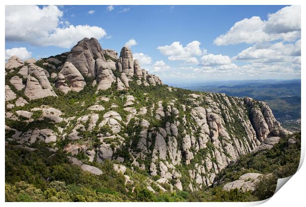Montserrat Mountain in Spain Print by Artur Bogacki
