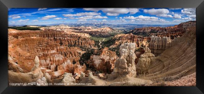 Bryce Canyon hoodoos Inspiration Point, Utah Framed Print by Frank Bach