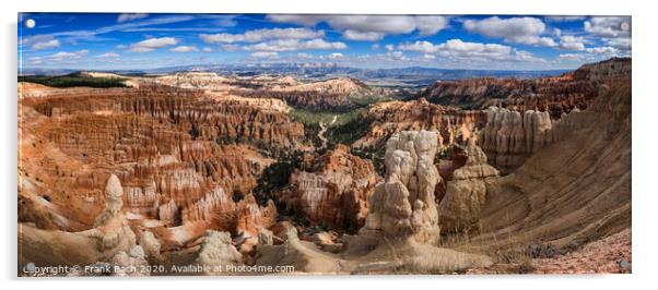 Bryce Canyon hoodoos Inspiration Point, Utah Acrylic by Frank Bach