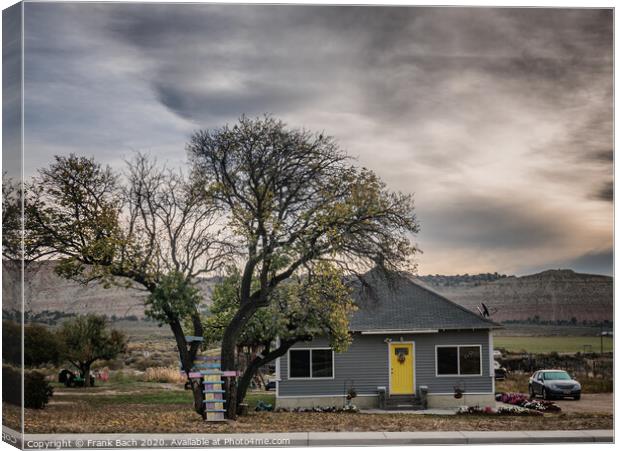 Home in a small village in Utah Canvas Print by Frank Bach