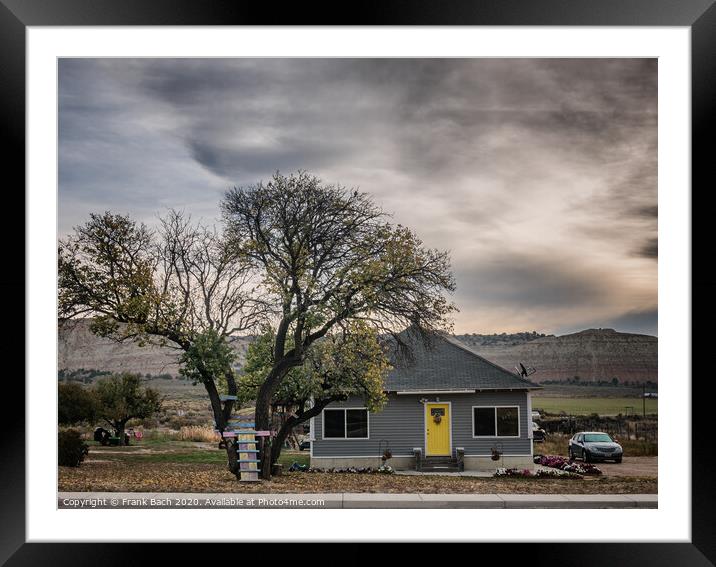 Home in a small village in Utah Framed Mounted Print by Frank Bach