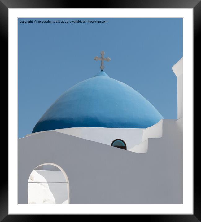 Greek Church, Ios Framed Mounted Print by Jo Sowden