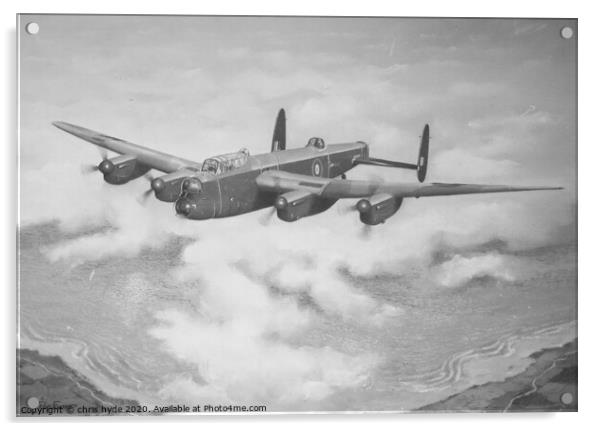 Avro Lancaster Coming Home Acrylic by chris hyde