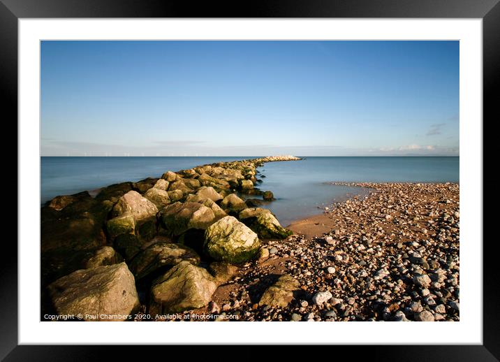 Majestic Sea Defence in Rhos On Sea Framed Mounted Print by Paul Chambers