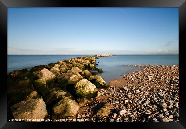Majestic Sea Defence in Rhos On Sea Framed Print by Paul Chambers