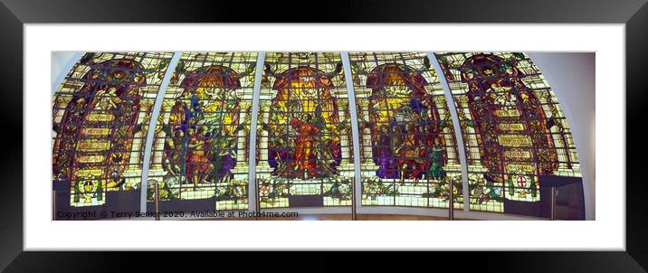 Panorama Stained glass memorial Framed Mounted Print by Terry Senior