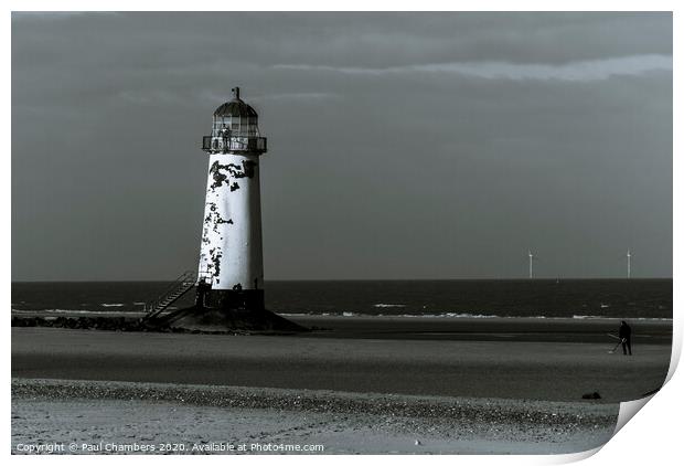 Talacre lighthouse Print by Paul Chambers