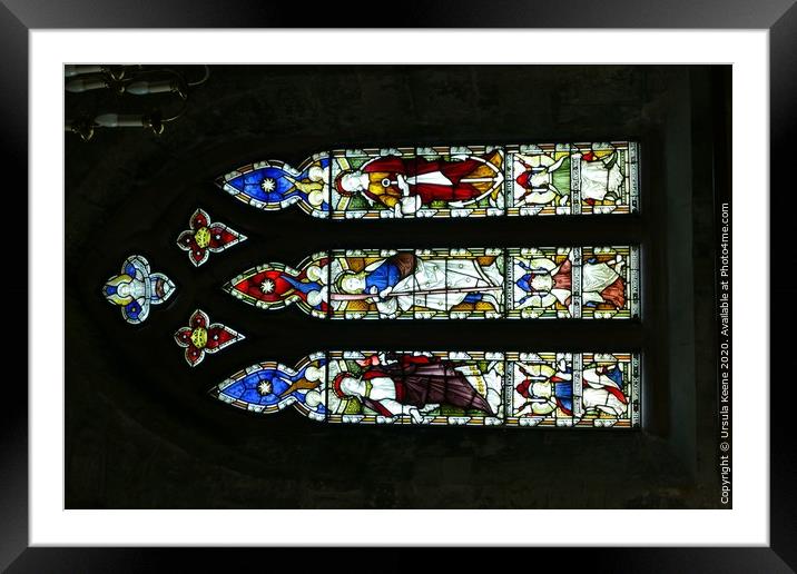 Stained Glass Window for Grace Darling Framed Mounted Print by Ursula Keene