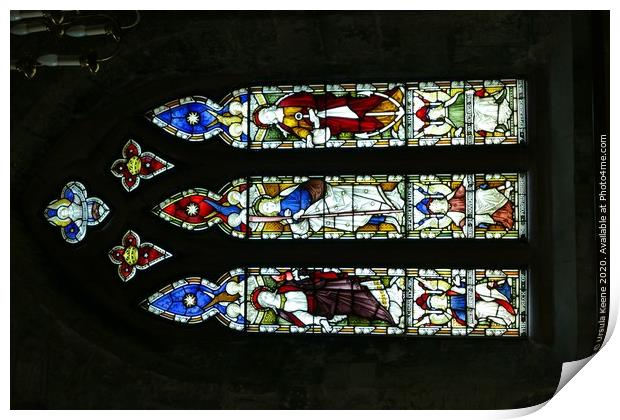 Stained Glass Window for Grace Darling Print by Ursula Keene