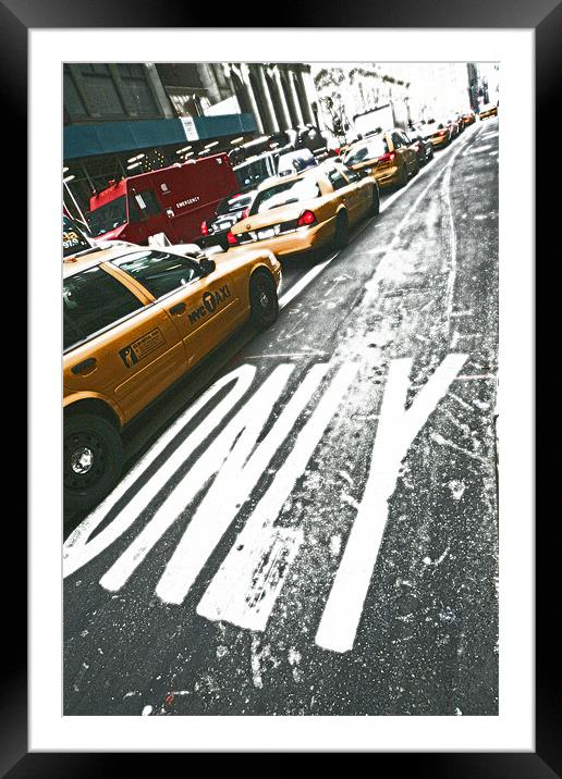 Only cabs Framed Mounted Print by Tom Hall