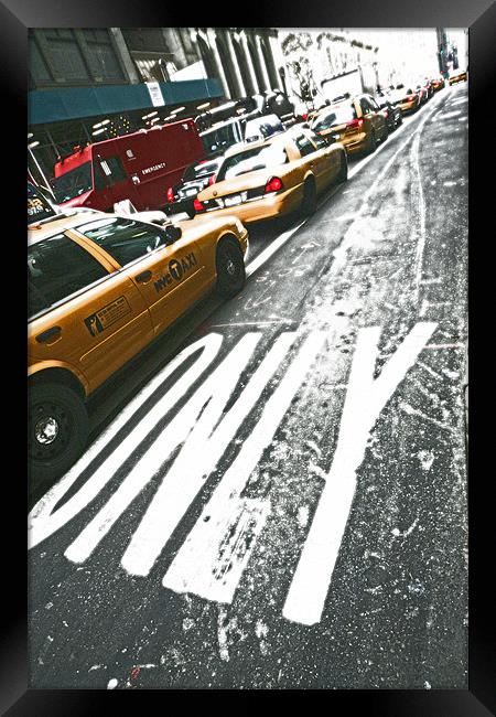 Only cabs Framed Print by Tom Hall