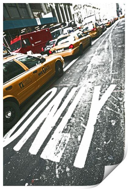 Only cabs Print by Tom Hall