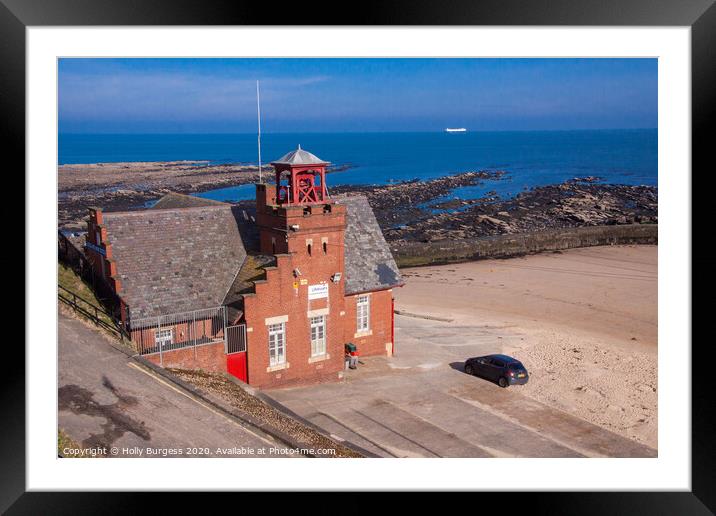 Captivating Cullercoats Tyneside Vista Framed Mounted Print by Holly Burgess