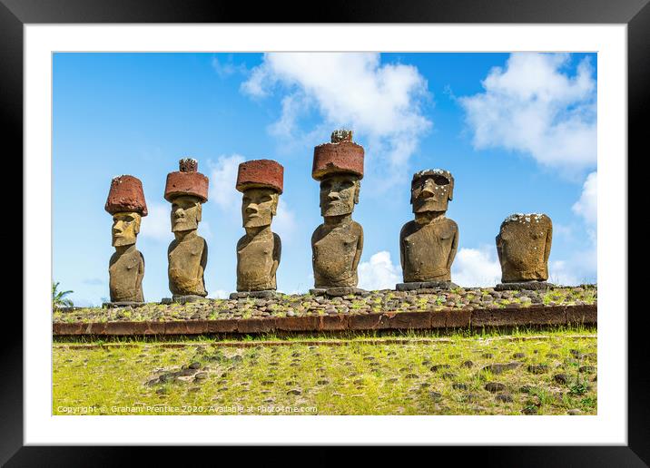 Easter Island Statues Framed Mounted Print by Graham Prentice