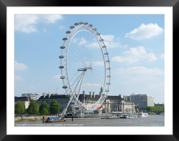 London Eye Framed Mounted Print by Ursula Keene