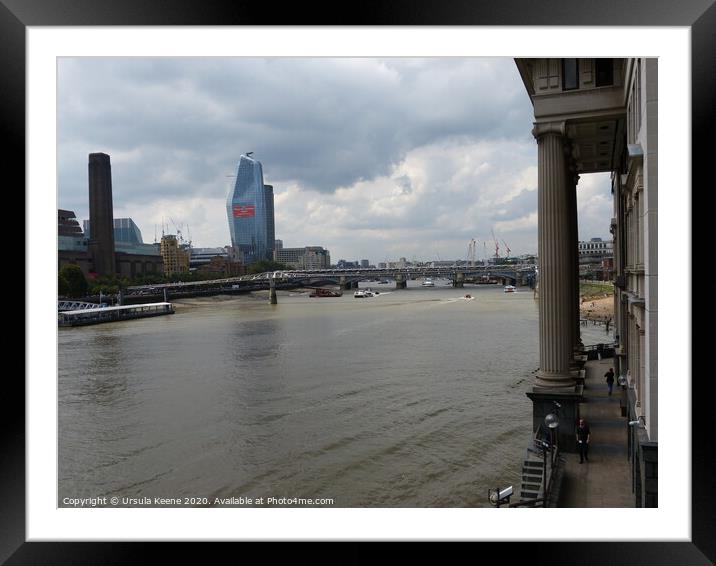 London Millennium Footbridge from Southwark Bridge Framed Mounted Print by Ursula Keene