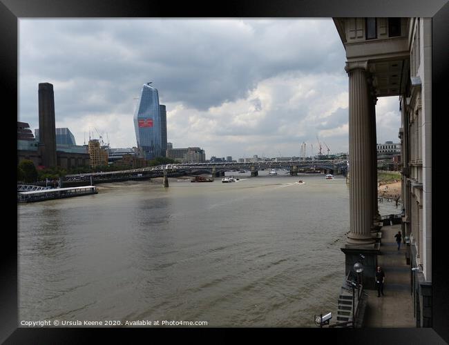 London Millennium Footbridge from Southwark Bridge Framed Print by Ursula Keene