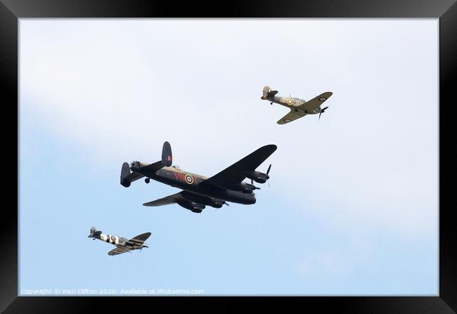 Battle of Britain memorial fly past Framed Print by Paul Clifton