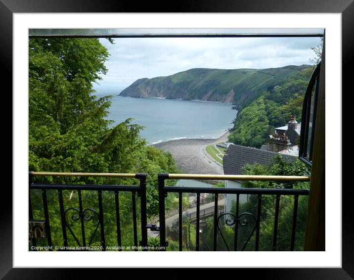 Lynmouth below from Cliff railway  Framed Mounted Print by Ursula Keene