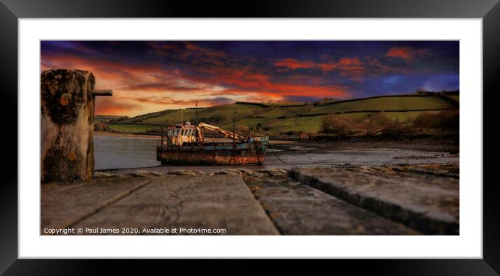 The colours of sunset Framed Mounted Print by Paul James