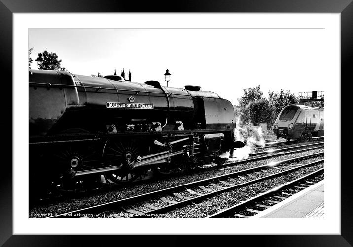 Steam meets diesel  Framed Mounted Print by David Atkinson