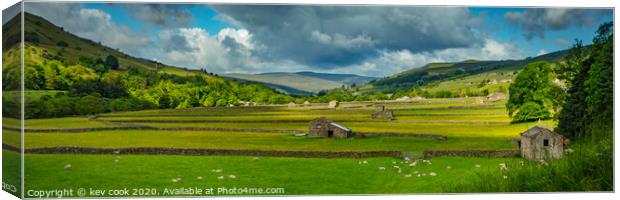 Field of Barns - Pano Canvas Print by kevin cook