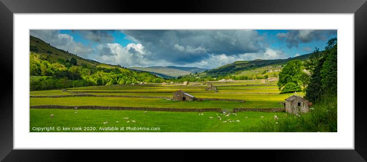 Field of Barns - Pano Framed Mounted Print by kevin cook