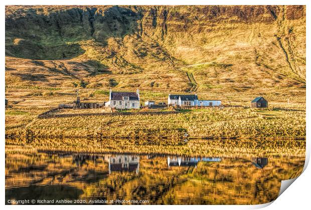 Reflections in Weisdale Voe Shetland Print by Richard Ashbee